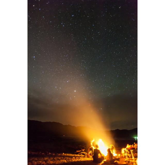 Night Camping Under The Stars Mountains - Wrapped Canvas Print Union Rustic Size: 46cm H x 30cm W x 3.8cm D on Productcaster.