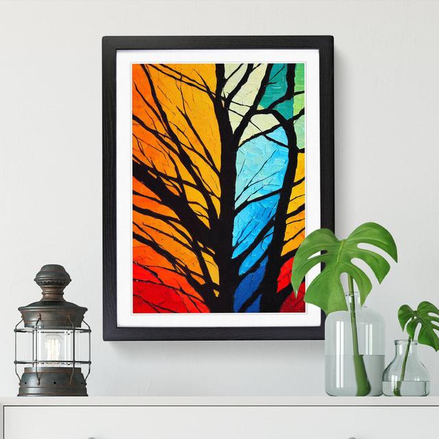 FRM-V0523-35X Abstract Tree Vol.6 - Single Picture Frame Print ClassicLiving Size: 64cm H x 46cm W x 2cm D, Format: Oak Framed on Productcaster.