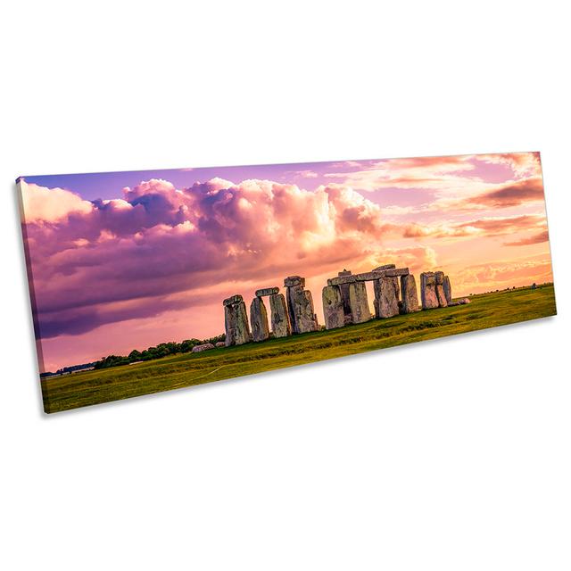 Stonehenge Sunset - Wrapped Canvas Panoramic Print 17 Stories Size: 45.72cm H x 137.16cm W on Productcaster.