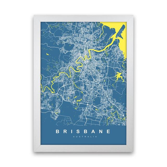 Brisbane I - Graphic Art Print on Paper Borough Wharf Size: 63cm H x 46cm W x 3cm D, Format: White Paper on Productcaster.