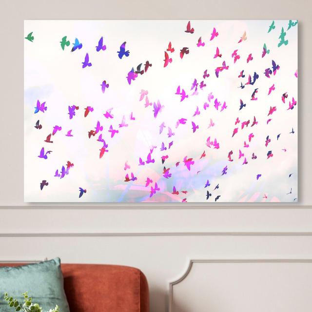 'Birds Flying High You Know' Graphic Art on Wrapped Canvas East Urban Home Size: 40.6 cm H x 61 cm W on Productcaster.