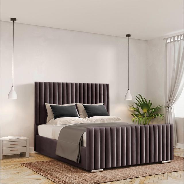 Abriyah Bed Frame Fairmont Park Size: Double (4'6), Colour: Mole on Productcaster.