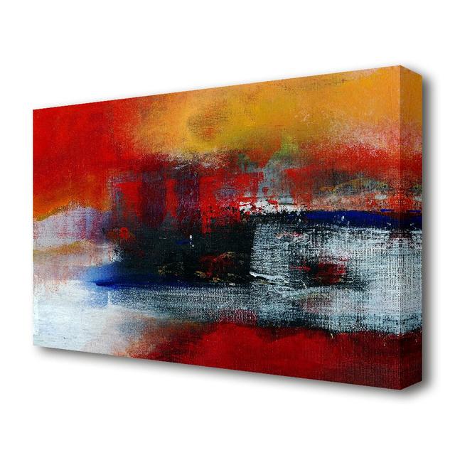 In the Middle of the Lava River - Wrapped Canvas Painting Print East Urban Home Size: 35.6 cm H x 50.8 cm W on Productcaster.