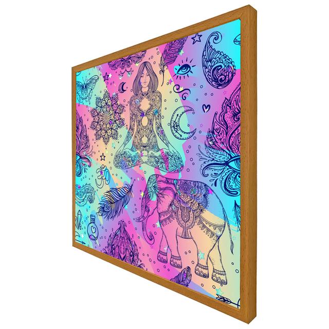 Single Picture Frame Art Prints Latitude Vive Size: 51cm H x 51cm W x 4cm D, Frame Colour: Oak on Productcaster.