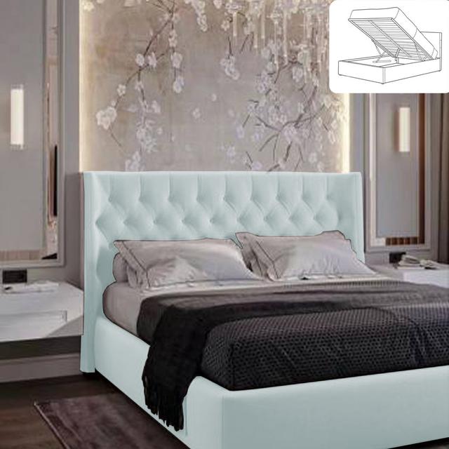 Rebeca Upholstered Bed Mercer41 Size: Small Double (4'), Colour: Ice on Productcaster.