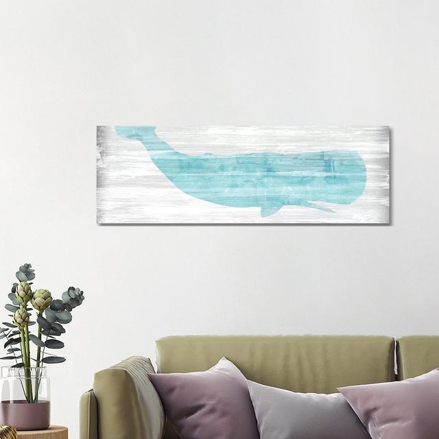 Weathered Whale by June Erica Vess - Wrapped Canvas Panoramic Gallery-Wrapped Canvas Giclée Longshore Tides Size: 40.64cm H x 121.92cm W x 3.81cm D on Productcaster.