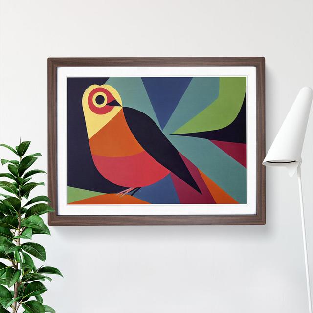 Mind Blowing Abstract Bird - Single Picture Frame Print 17 Stories Frame Colour: Walnut, Size: 25cm H x 34cm W x 2cm D on Productcaster.