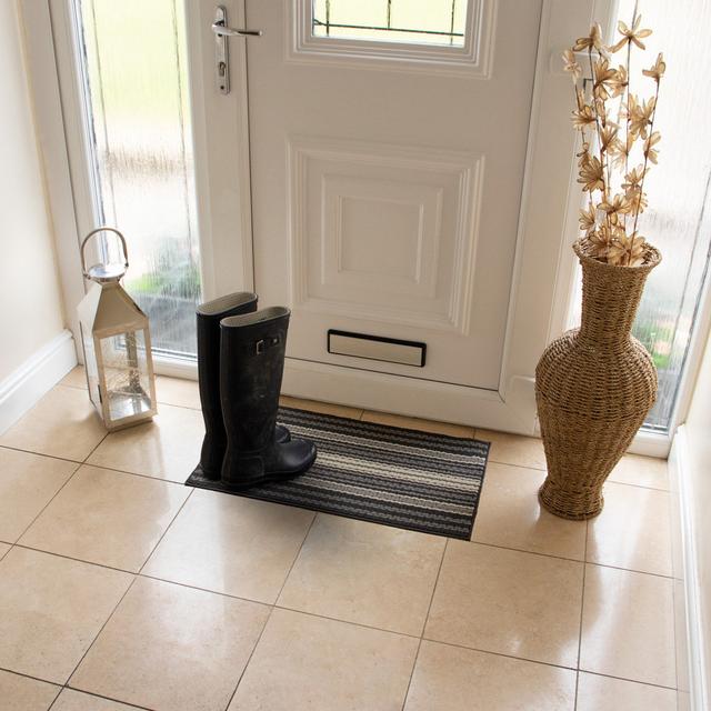 Non-Slip Indoor Door Mat JVL Colour: Dusk, Mat Size: Rectangle W40 x L70 cm on Productcaster.