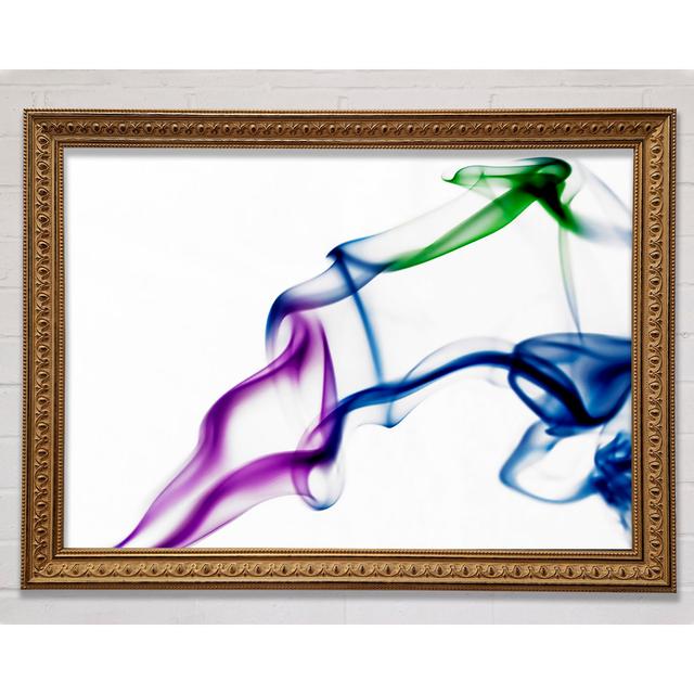 Multi-Coloured Smoke Framed Print Ivy Bronx Size: 21cm H x 29.7cm W x 3cm D on Productcaster.