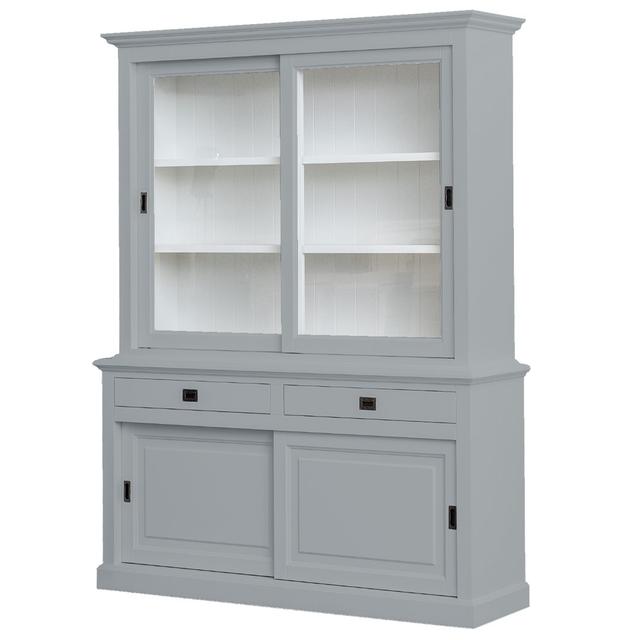 Emilia China Cabinet Rosalind Wheeler Colour: Window Grey on Productcaster.