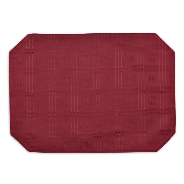 Orlinda Modern Jacquard Hampton Tablecloth Collection Rosdorf Park Size: 2cm W x 180cm L, Colour: Wine on Productcaster.