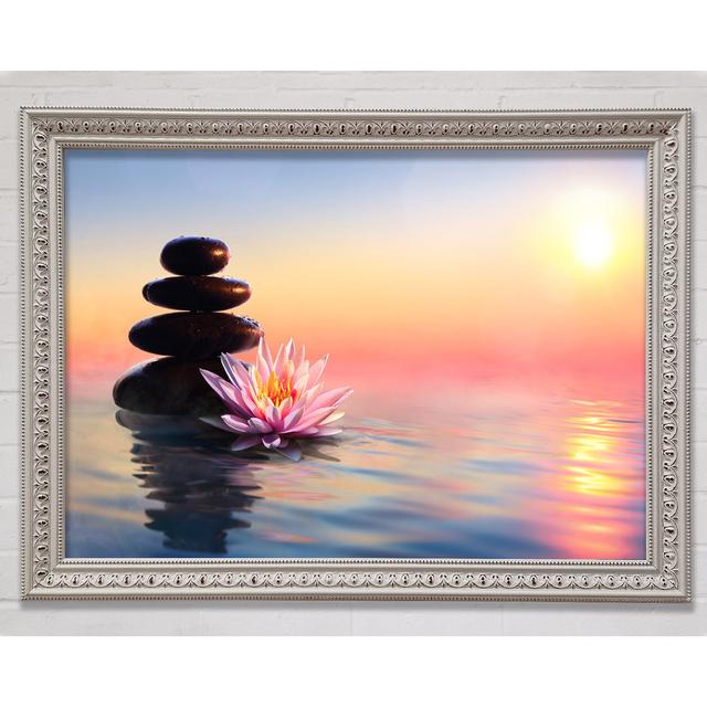 Zen Stones Lilly Framed Print Bright Star Size: 84.1cm H x 118.9cm W x 3cm D on Productcaster.