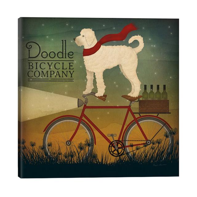 Doodle Bicycle Company by Ryan Fowler - Wrapped Canvas Print August Grove Size: 45.72cm H x 45.72cm W x 3.81cm D on Productcaster.