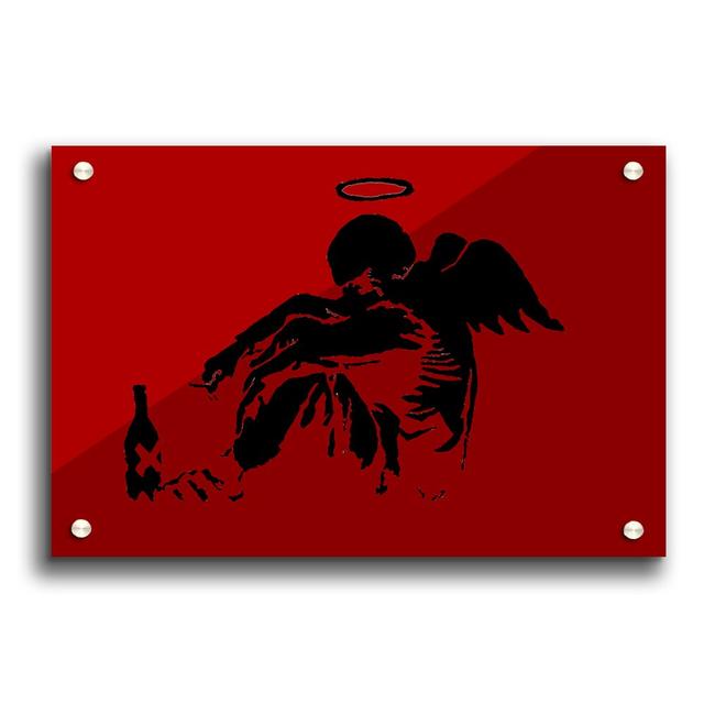 Fallen Angel Red Brown by Banksy - Unframed Graphic Art Print on Paper East Urban Home Size: 84.1cm H x 118.9cm W on Productcaster.