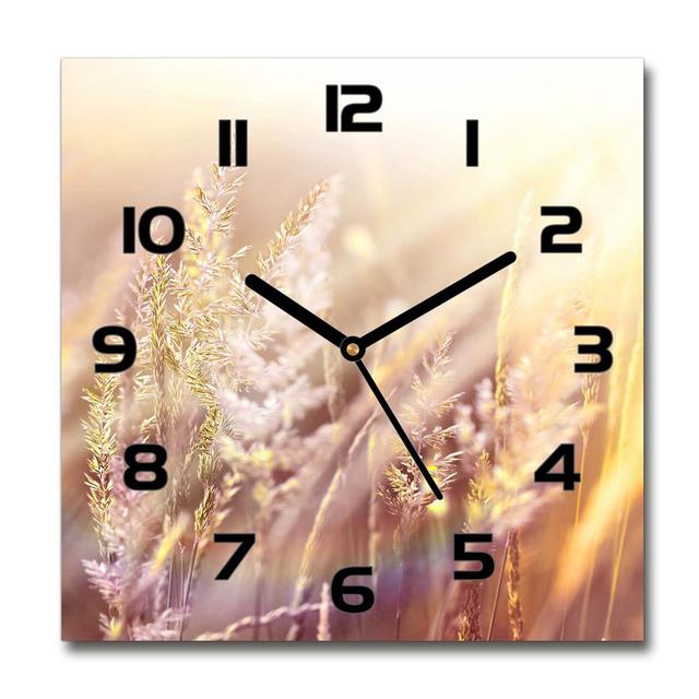 Jessiah Tall Grass Silent Wall Clock East Urban Home Colour: Black on Productcaster.