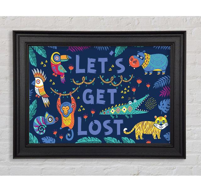 Lets Get Lost Animals - Single Picture Frame Art Prints Zoomie Kids Size: 42Cm H x 59.7cm W x 8cm D on Productcaster.