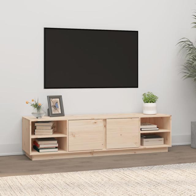 TV Schrank 156x40x40cm Massivholz Kiefer Lowboard mehrere Auswahl ModernMoments Farbe: Honigbraun on Productcaster.