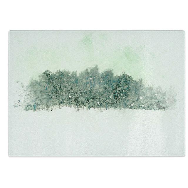 Glass Forest At Wintertime in Abstract Chopping Board East Urban Home Size: 28.5 cm W x 20 cm L on Productcaster.