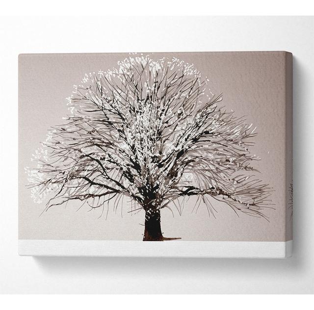 Lonely Winter Tree - Wrapped Canvas Art Prints ClassicLiving Size: 101.6cm H x 142.2cm W x 10cm on Productcaster.