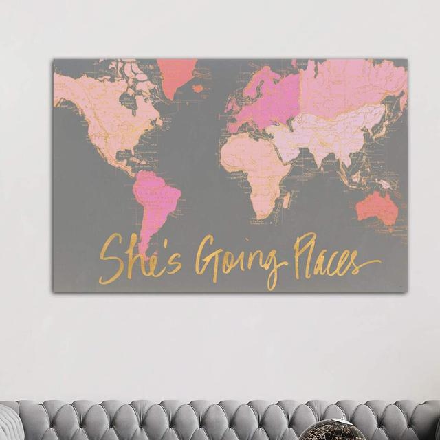 She's Going Places by Elizabeth Medley - Print on Canvas Ebern Designs Frame Option: No Frame, Size: 101.6cm H x 152.4cm W x 3.81cm D on Productcaster.