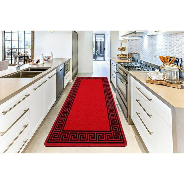 Benita Power Loom Red/Black Rug Fairmont Park Rug Size: Rectangle 66 x 120cm on Productcaster.