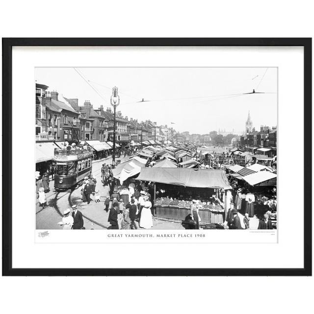 'Great Yarmouth, Market Place 1908' by Francis Frith - Picture Frame Photograph Print on Paper The Francis Frith Collection Size: 40cm H x 50cm W x 2. on Productcaster.