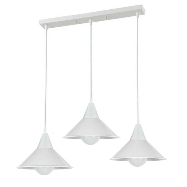 Whiting 3 - Light Kitchen Island Cone Pendant Breakwater Bay Shade Colour: White on Productcaster.