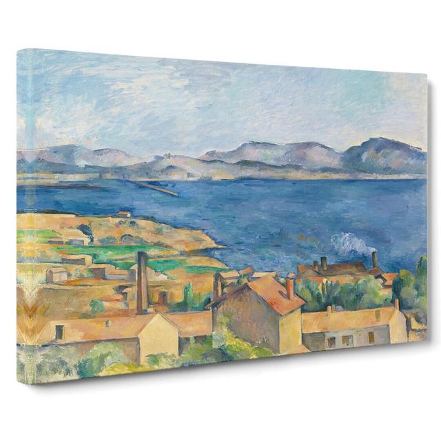 The Bay of Marseille by Paul Cezanne - Wrapped Canvas Painting East Urban Home Size: 35cm H x 50cm W x 3cm D on Productcaster.