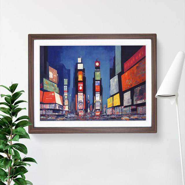 New York Times Square Art Vol.5 - Single Picture Frame Print 17 Stories Size: 46cm H x 64cm W, Frame Colour: Brown on Productcaster.