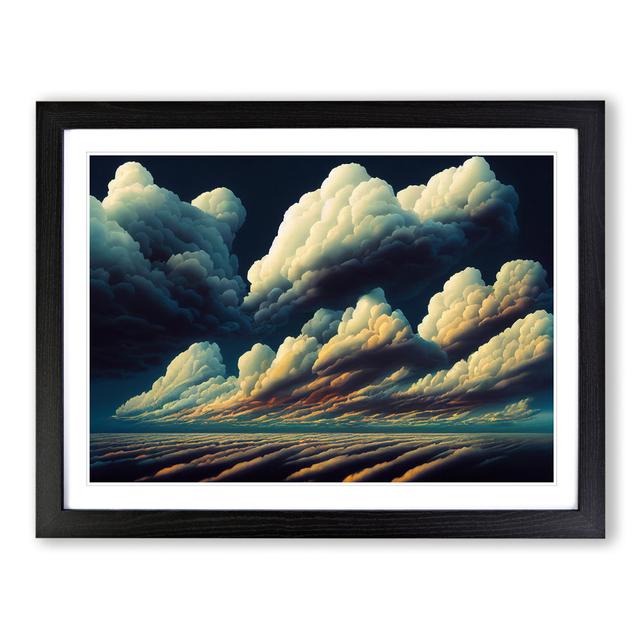 Moody Clouds 17 Stories Frame Colour: Black Framed, Size: 25cm H x 34cm W x 2cm D on Productcaster.