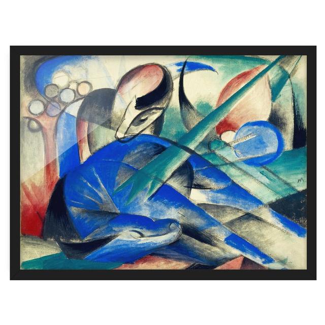 Dreaming Horse by Franz Marc - Picture Frame Painting Rosalind Wheeler Frame Option: Black Framed, Size: 30cm H x 40cm W x 2cm D on Productcaster.