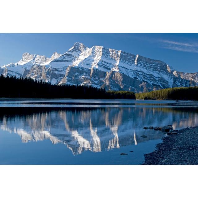 Mountain Reflection by Tulissidesign - Wrapped Canvas Print Wall Art Production Network Size: 81cm H x 122cm W x 3.8cm D on Productcaster.