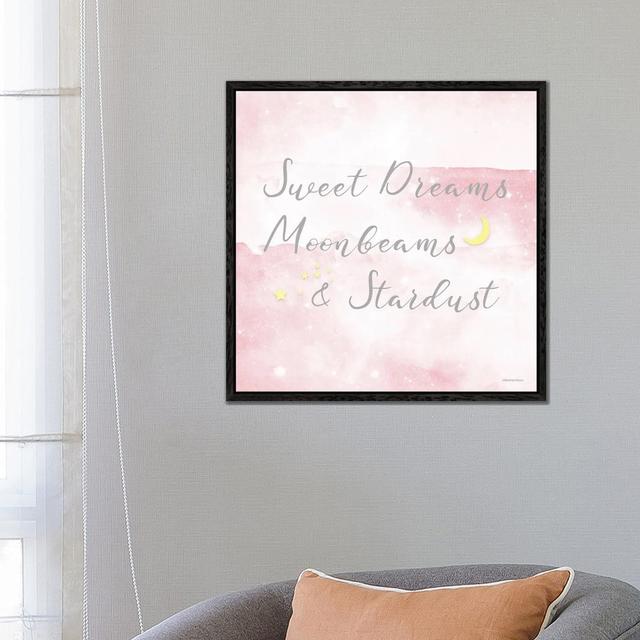 Sweet Dreams by Bluebird Barn - Typography on Canvas Happy Larry Size: 66.04cm H x 66.04cm W x 3.81cm D, Format: Black Floater Frame on Productcaster.