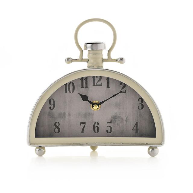 Analogue Metal Quartz Movement / Crystal Tabletop Clock in White Brambly Cottage on Productcaster.