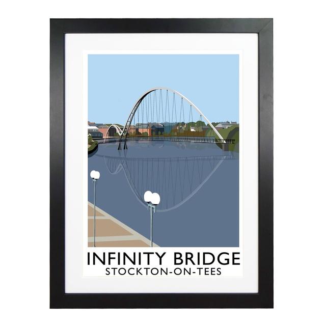 'infinity Bridge' Graphic Art East Urban Home Format: Black Wood Frame, Size: 54 cm H x 44 cm W x 2.2 cm D on Productcaster.