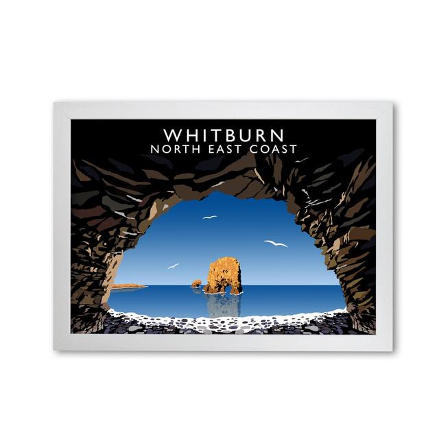 Whitburn by Richard O'Neill - Picture Frame Graphic Art Print on Paper 17 Stories Size: 297 cm H x 42 cm W, Frame Options: White on Productcaster.