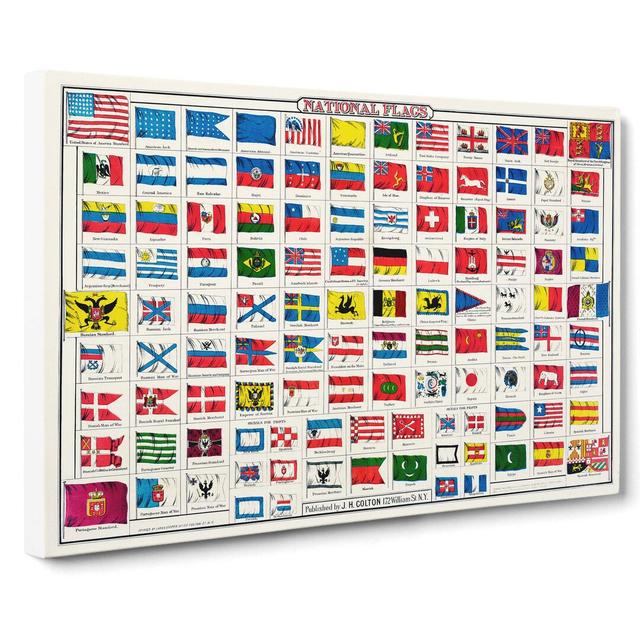 National Flags - Wrapped Canvas Graphic Art Print East Urban Home Size: 35cm H x 50cm W x 3cm D on Productcaster.