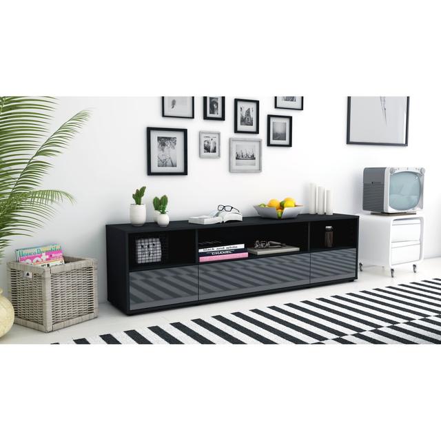 Coosada TV Stand for TVs up to 78" Ebern Designs Colour: High-gloss Grey / Matte Anthracite on Productcaster.