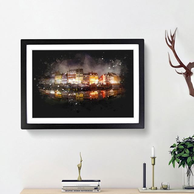 Nyhavn Canal in Denmark - Picture Frame Graphic Art Print East Urban Home Frame Option: Black Framed, Size: 33cm H x 45cm W x 2cm D on Productcaster.