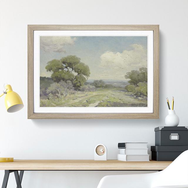 Morning in the Live Oaks by Julian Onderdonk - Picture Frame Painting East Urban Home Frame Option: Oak, Size: 27cm H x 36cm W x 2cm D on Productcaster.