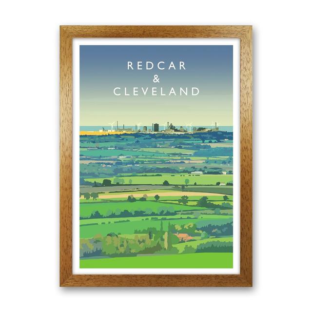 Redcar And Cleveland by Richard O'Neill - Print Corrigan Studio Format: Brown Framed, Size: 46cm H x 34cm W x 3cm D on Productcaster.