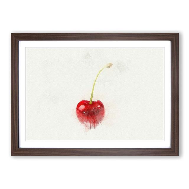 Lone Cherry in Abstract - Picture Frame Graphic Art Print East Urban Home Frame Option: Walnut, Size: 35cm H x 50cm W x 2cm D on Productcaster.