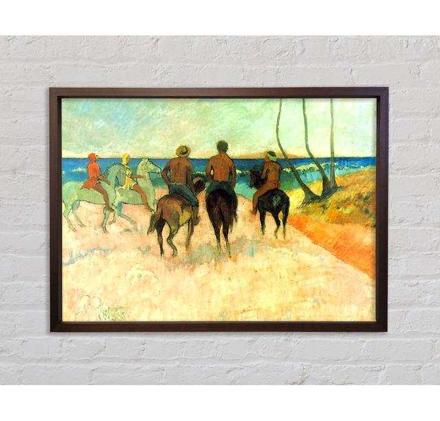 Gauguin Riding On The Beach 2 Framed Print Highland Dunes Size: 84.1cm H x 118.9cm W on Productcaster.