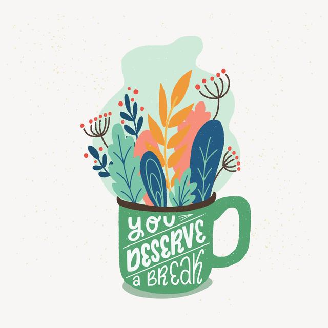 Hand Lettering Cup by Tasza_natasha - Wrapped Canvas Print Rosalind Wheeler Size: 91cm H x 91cm W x 3.8 cm D on Productcaster.