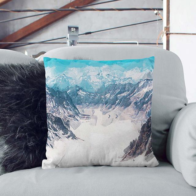 Aletsch Glacier in Switzerland Cushion with Filling East Urban Home Size: 40 x 40 cm, Backing Colour: Black on Productcaster.