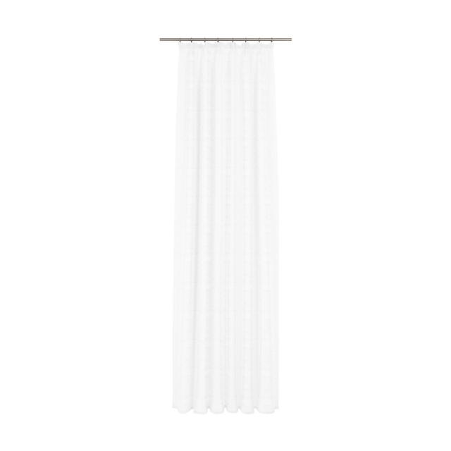 Siu Pencil Pleat Semi Sheer Curtain Latitude Run Panel Size: 750 W x 225 D cm, Colour: White on Productcaster.