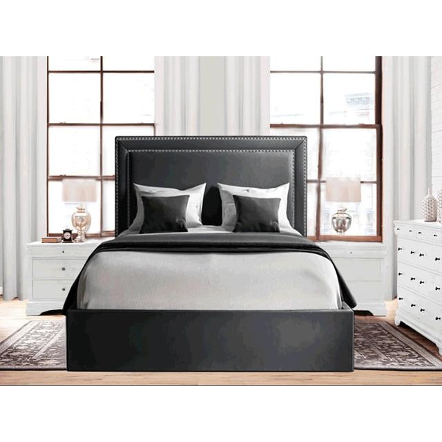 Kanter Upholstered Bed Frame Canora Grey Colour: Asphalt, Size: Super King (6’) on Productcaster.