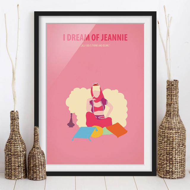 Movie Poster I Dream of Jeannie - Picture Frame Graphic Art on Paper Bilderwelten Size: 40cm H x 30cm W x 2cm D, Frame Option: Black Framed on Productcaster.