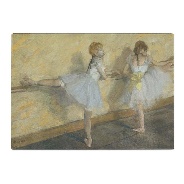 Ballet Ballerina Dancers Practicing at the Bar by Edgar Degas Chopping Board East Urban Home Size: 0.4cm H x 29cm W x 39cm L on Productcaster.