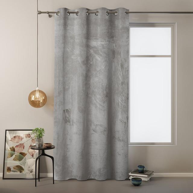 Vorhang Carnell mit Ösen (1 Stück), verdunkelnd Canora Grey Farbe: Silber, Panel Größe: B 140 cm x T 245 cm on Productcaster.